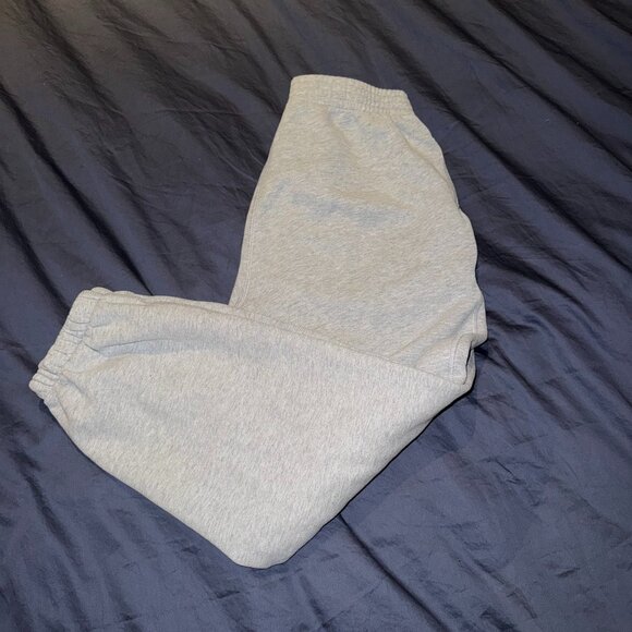 Aritzia TNA Cozy Fleece Mega Sweatpants XS Grey Seam Detail Oversized - Picture 1 of 4